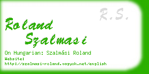 roland szalmasi business card